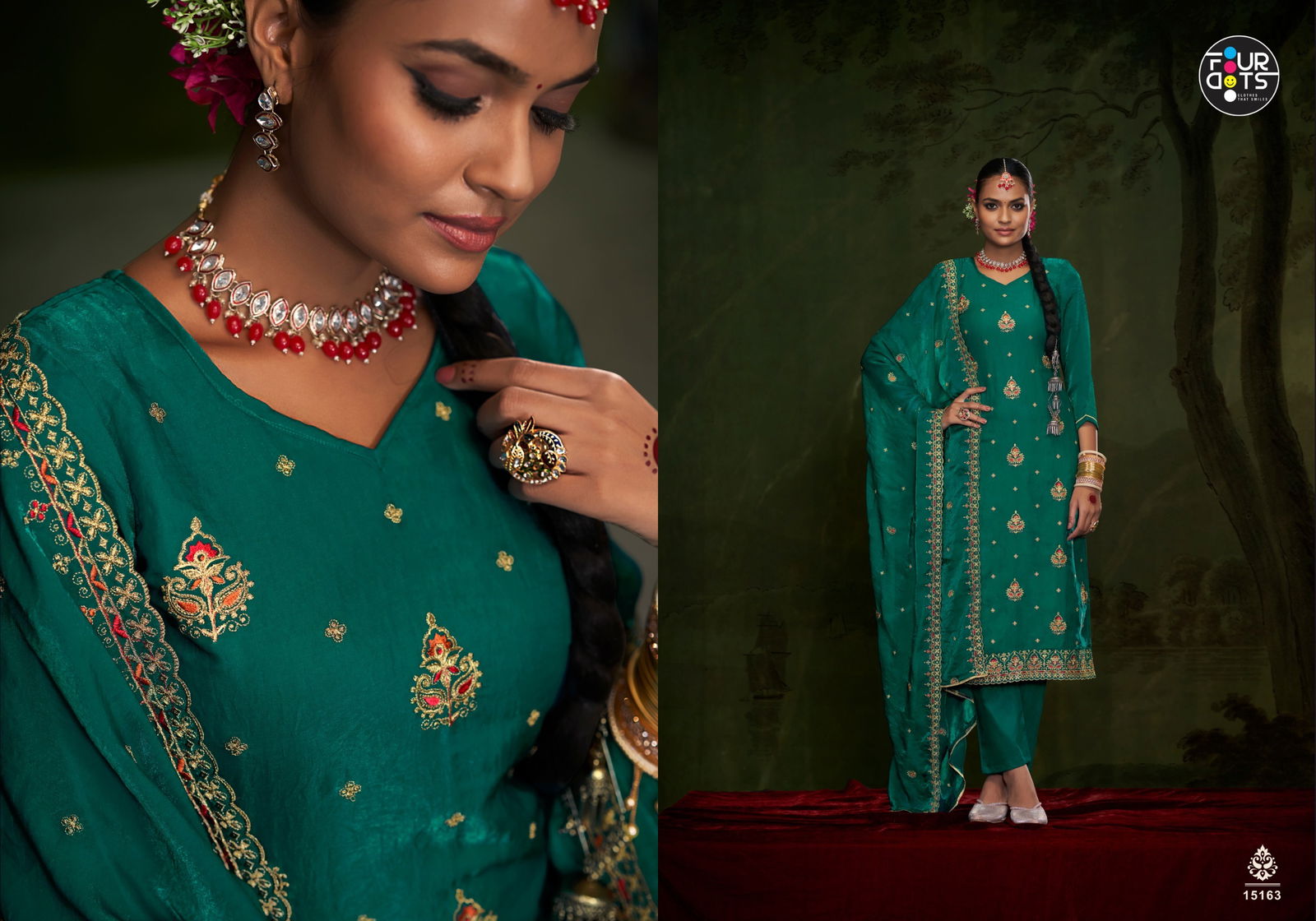 Gajban By Four Dots Viscose Silk Salwar Kameez Wholesale Price In Surat